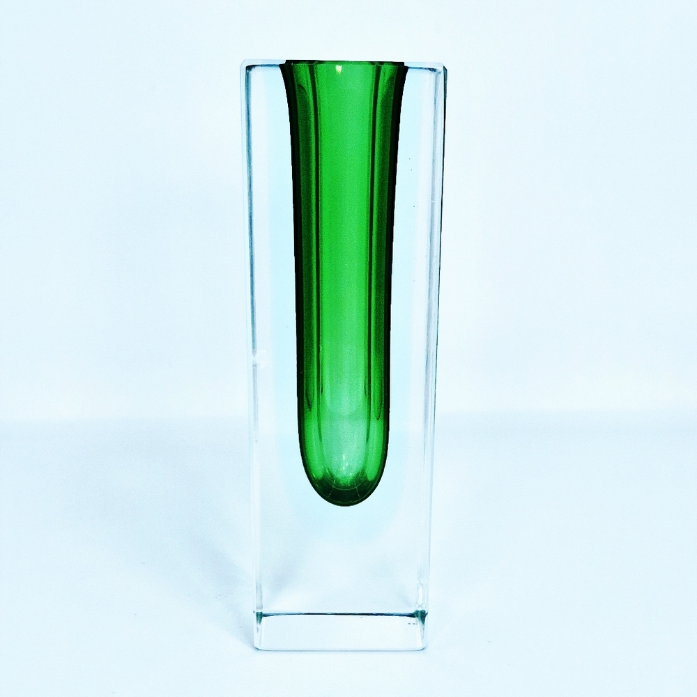 Mid-Century Modern Murano Sommerso glass vase